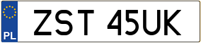 Trailer License Plate